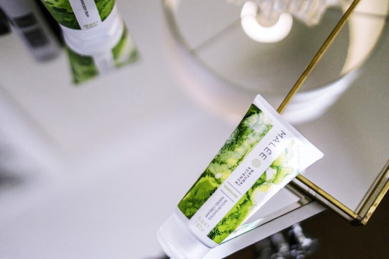 Best hand cream for wrinkles The 75ml Verdure Nourishing Hand cream set opposite the 200ml Verdure Conditioning Body Cream. Both placed on a silver Side bed table., with the lighting reflecting through